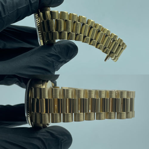 Rolex Day-Date Président 18238 avec un bracelet stretch refait à neuf chez l'Atelier Sanders