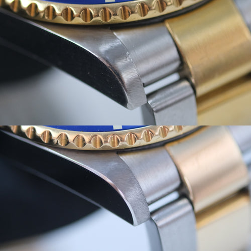 Rolex Submariner Or/acier 16613, après le polissage chez l'Atelier Sanders